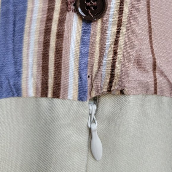 Vintage Jerell of Texas Long Sleeve Lavender and Brown Mini Dress - Picture 7 of 16